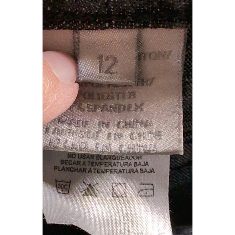 French Dressing Jeanswear Women's Size 12 Dark Wash Black Denim Straight Leg - Picture 3 of 5